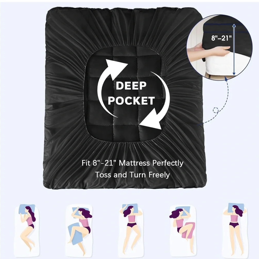 Luxurious Black Mattress Topper